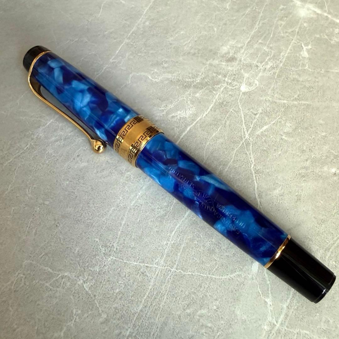 AURORA アウロラ 万年筆 オプティマ 996-B ブルー 吸入式 細字 F