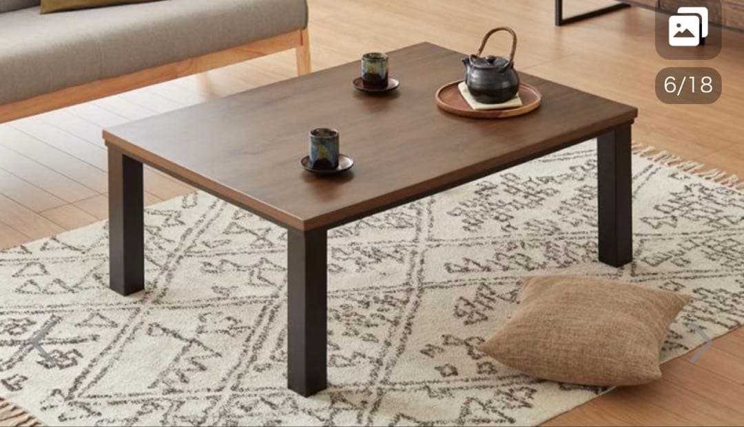 ヴィンテージ風　こたつ ダークブラウン