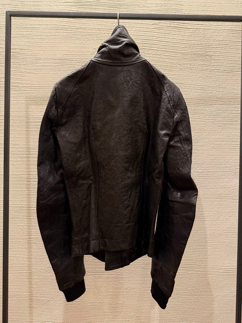 ジャケット・アウター 00s rick owens intarsia leather jacket