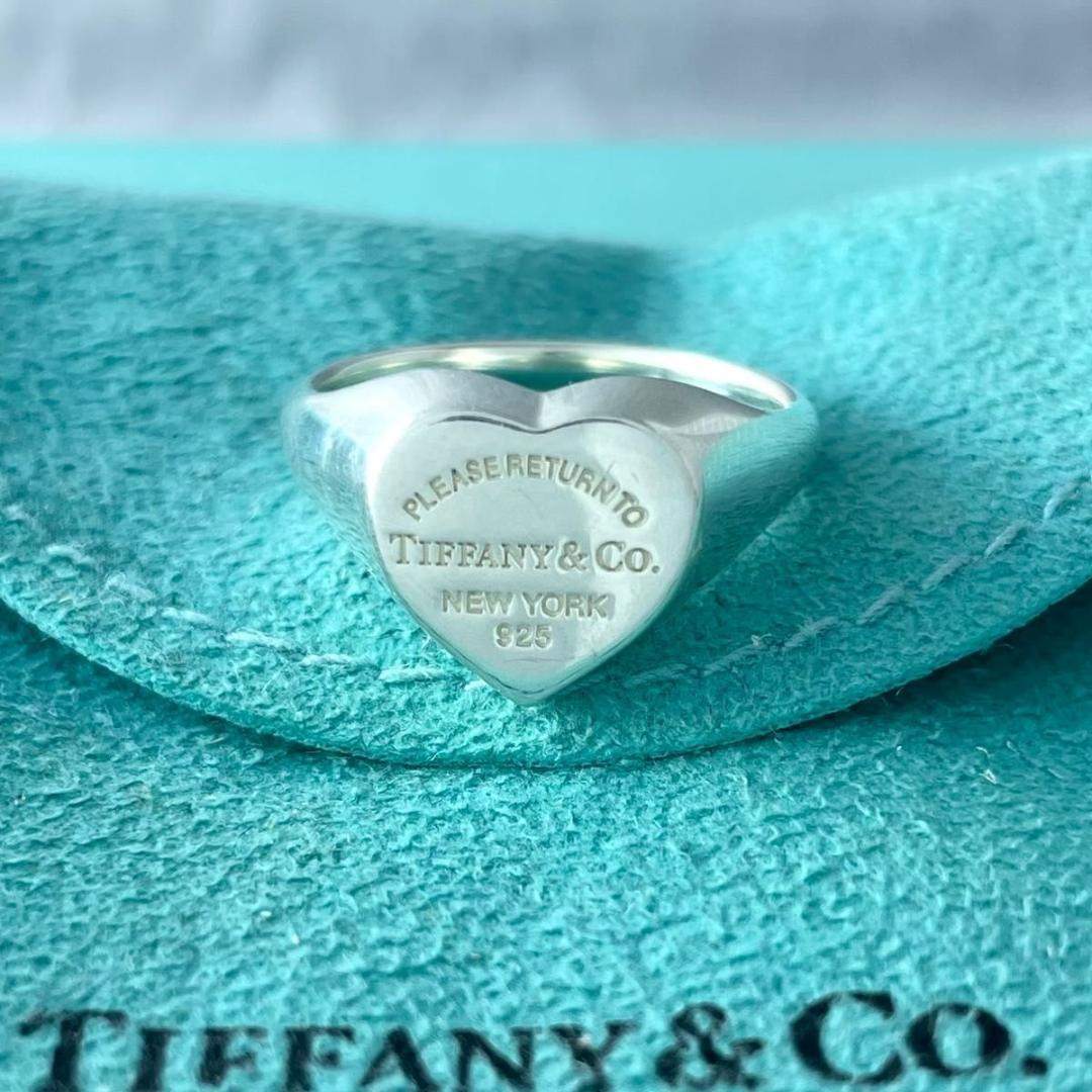 ティファニー 14号 リターントゥ ハート シグネット リング S95fe
