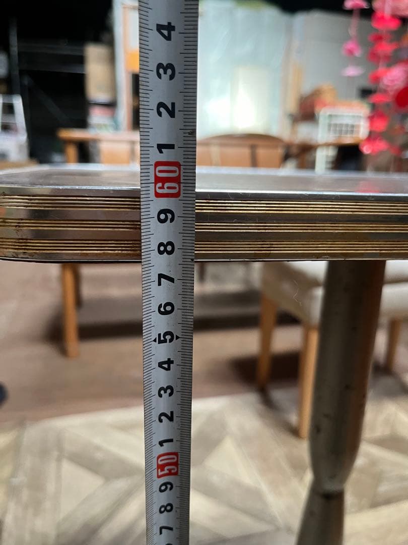 サイドテーブル セット インテリア 昭和レトロ 当時物 アンティーク 鉄脚