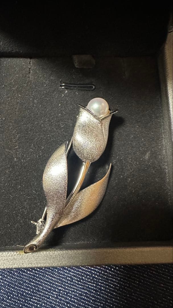 Tasaki 田崎　あこや　本パール　sv925 ブローチ