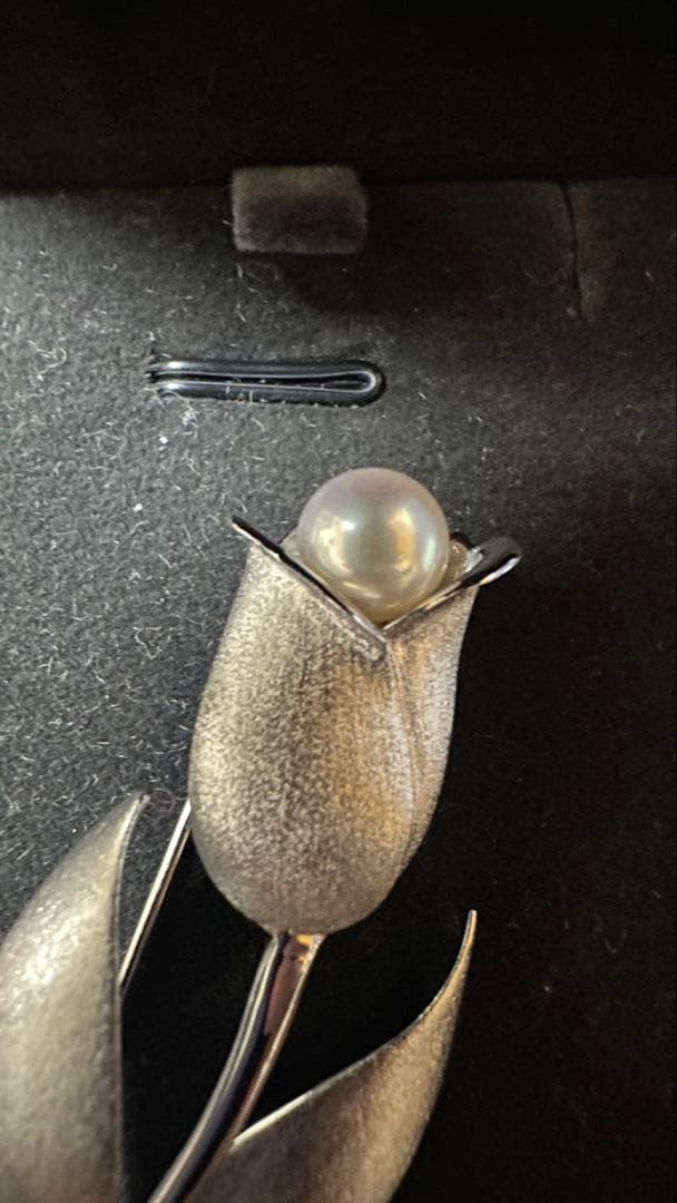 Tasaki 田崎　あこや　本パール　sv925 ブローチ