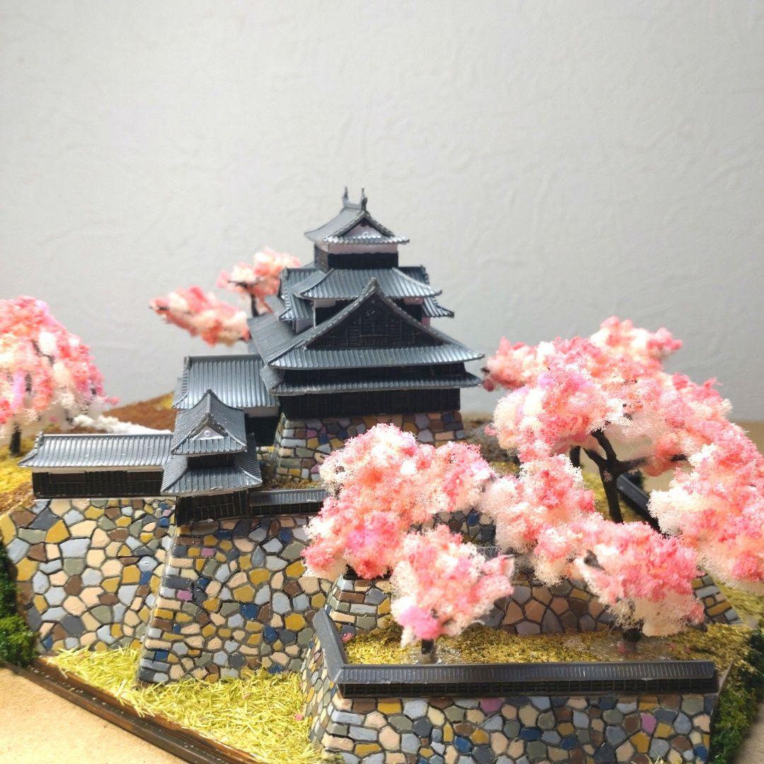 松江城　プラモデル　組立済完成品　桜バージョン