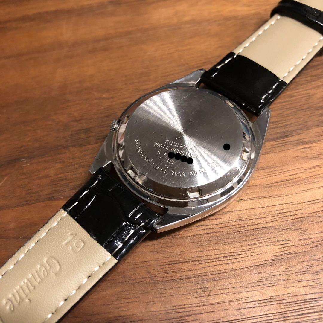 【SEIKO】7009-3040 自動巻 セイコーファイブ　ブラック　黒