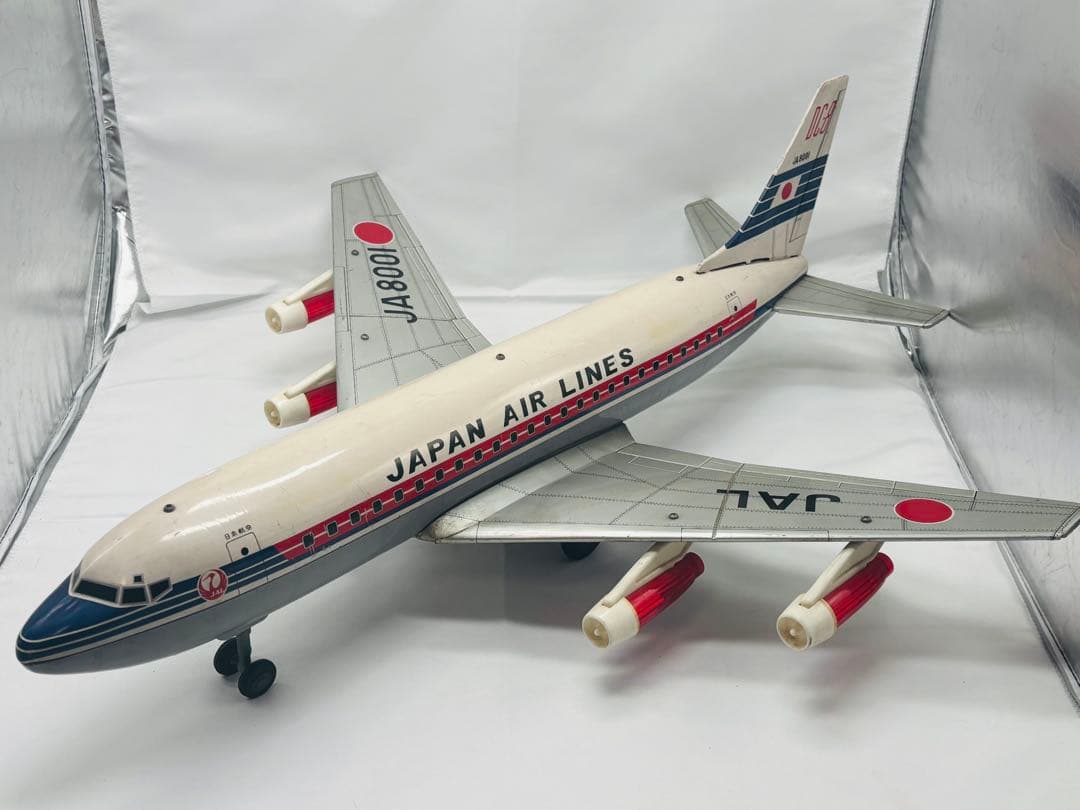 t*t様 野村トーイ当時物特大ブリキ日本航空ダグラスDC-8両翼60㎝1960年
