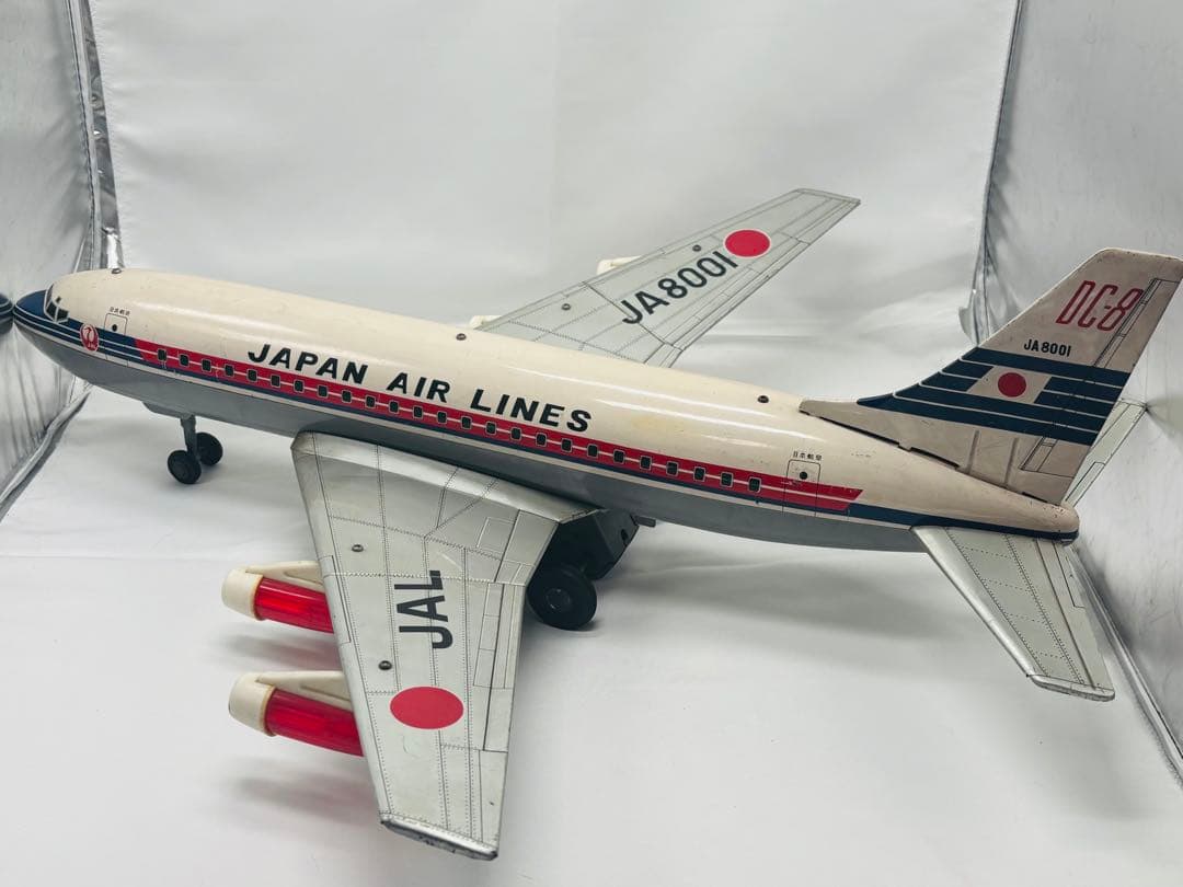 t*t様 野村トーイ当時物特大ブリキ日本航空ダグラスDC-8両翼60㎝1960年