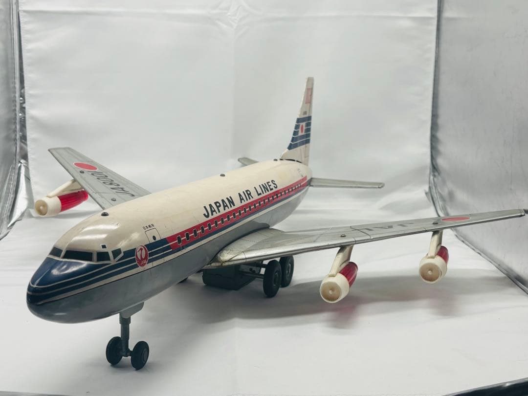 t*t様 野村トーイ当時物特大ブリキ日本航空ダグラスDC-8両翼60㎝1960年
