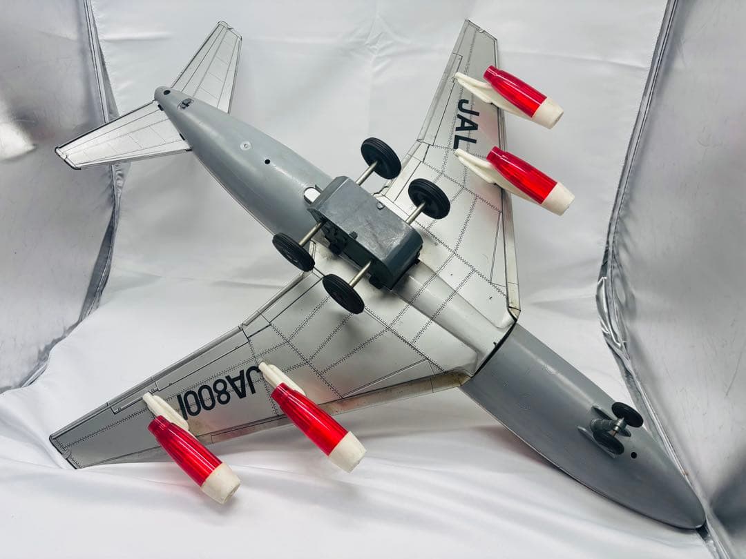 t*t様 野村トーイ当時物特大ブリキ日本航空ダグラスDC-8両翼60㎝1960年