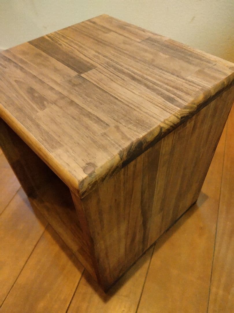 木製　ハンドメイド　オーダー　ロの字型　ワトコオイル　棚　シェルフ　水槽台