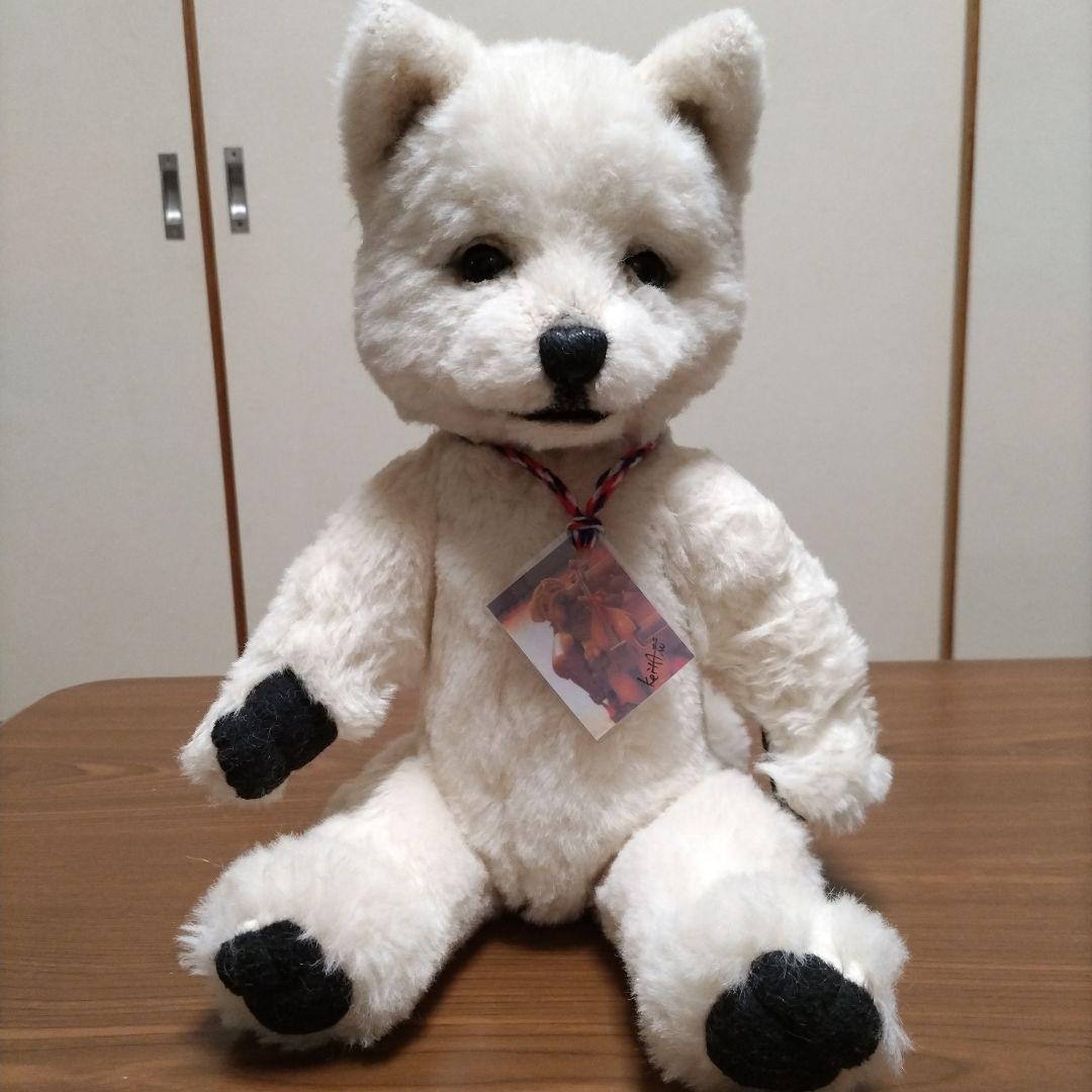 国内作家　KEITA　BEAR　Hokkaido-Inu　白い犬のぬいぐるみ