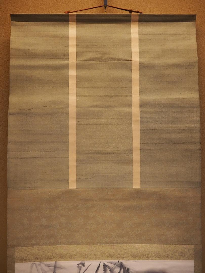 建仁寺派元管長 竹田益州自筆画賛「竹～葉々清風」掛軸　観翠庵初代家元祥山御書付