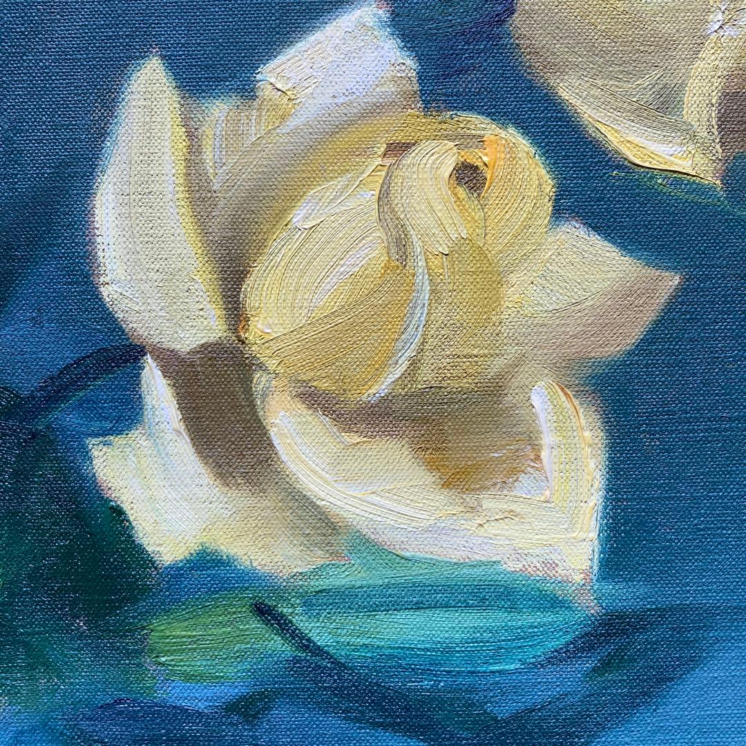 木下孝則 「ばら 」油彩静物画　二重額66.5×59絵45.5×38cm F8￼