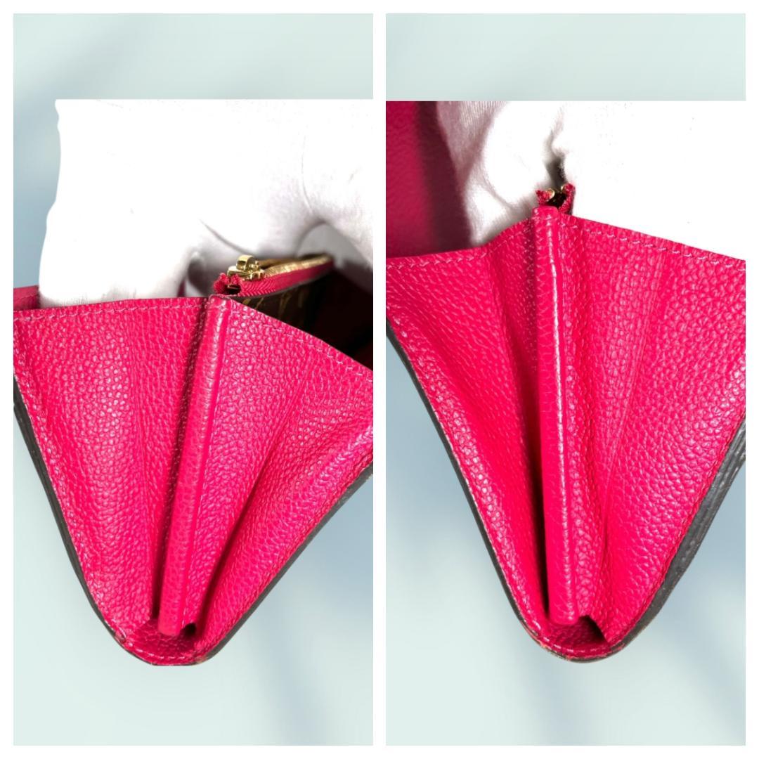 ルイヴィトンLOUIS VUITTON ポルトフォイユ・パラス ブラウン レッド