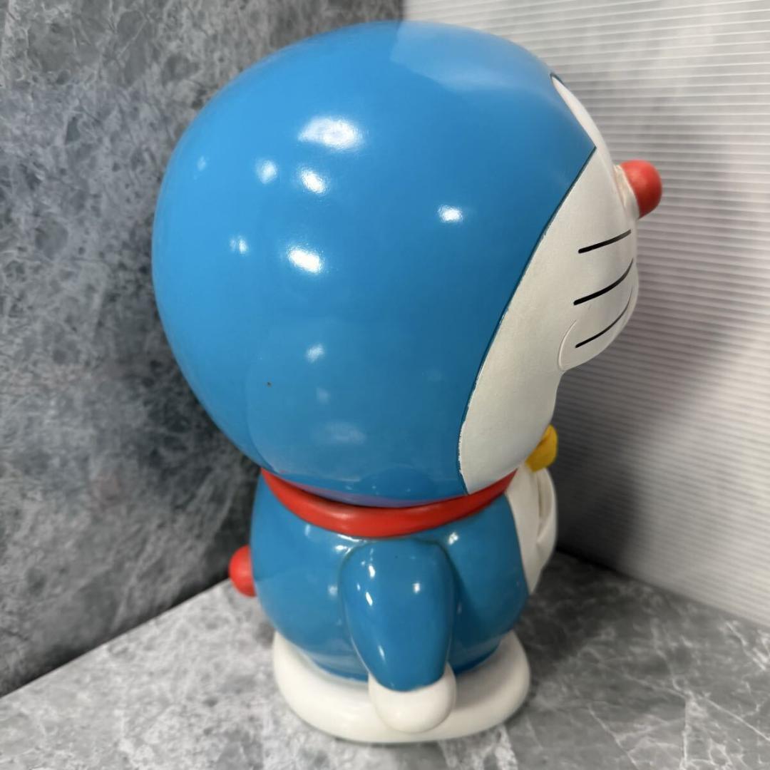 【希少品】ドラえもん 大型 貯金箱 約28cm 底蓋有り ソフビ 当時物 レトロ