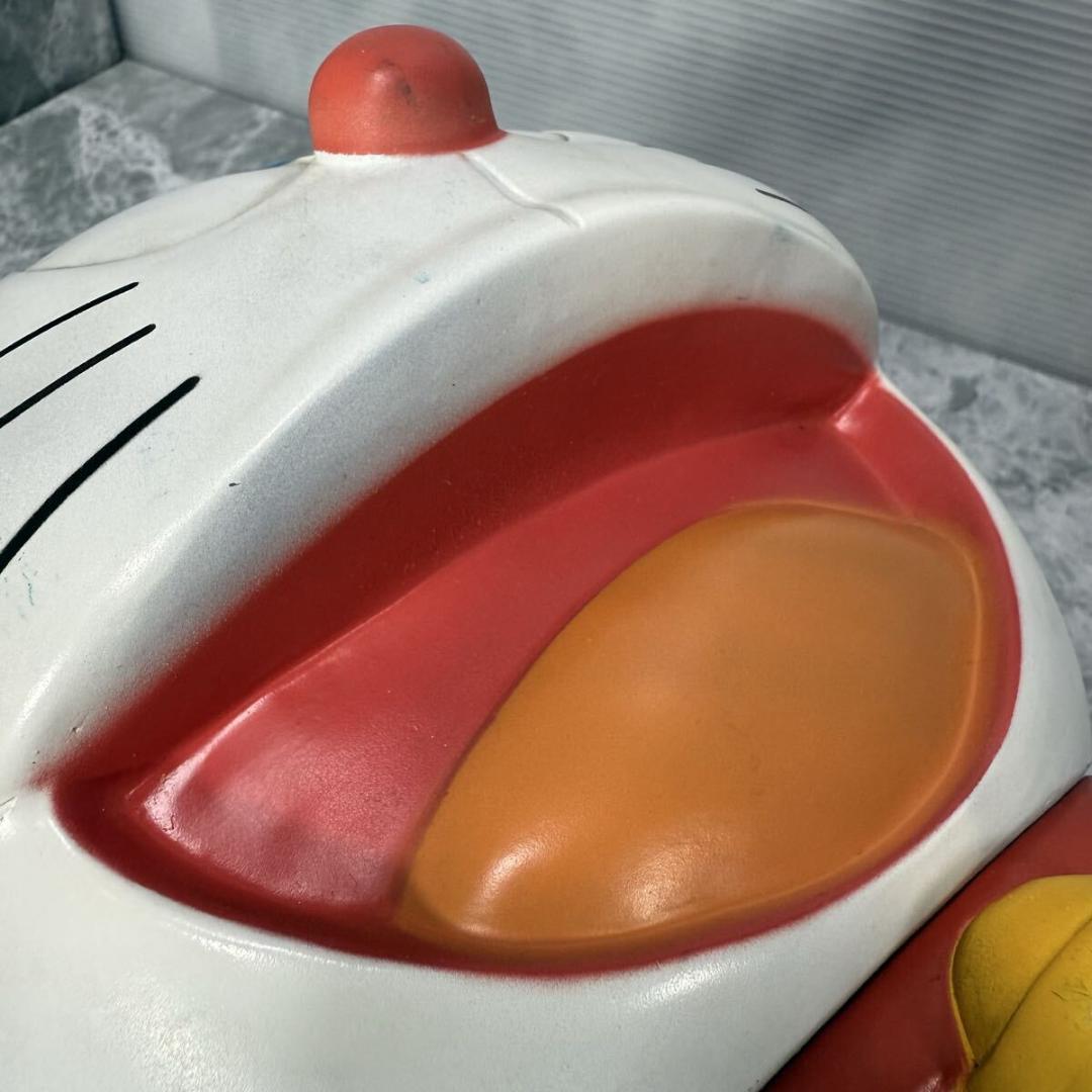【希少品】ドラえもん 大型 貯金箱 約28cm 底蓋有り ソフビ 当時物 レトロ