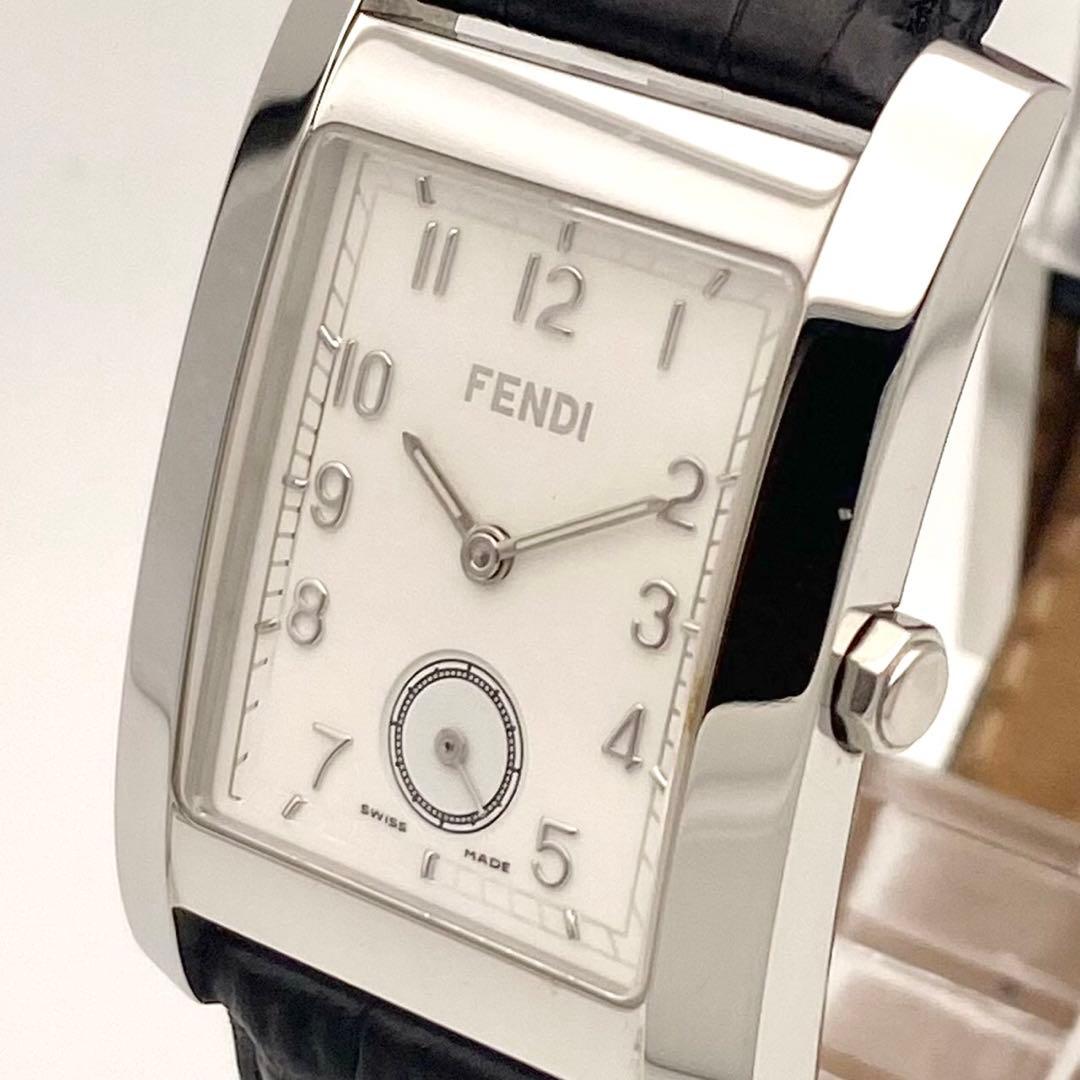 【稼働品】FENDI スクエア クォーツ 腕時計 069-7000G-002