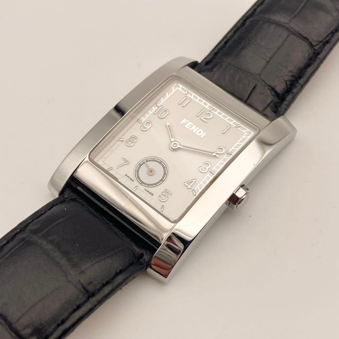 【稼働品】FENDI スクエア クォーツ 腕時計 069-7000G-002