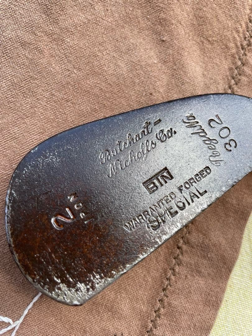 アンティーク　木製　ゴルフ　クラブ　ヒッコリー　アイアン　E　100年　アメリカ