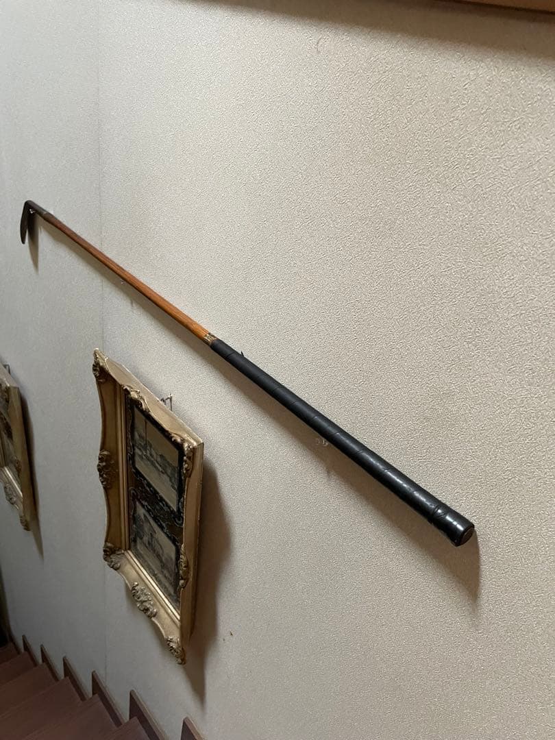 アンティーク　木製　ゴルフ　クラブ　ヒッコリー　アイアン　E　100年　アメリカ