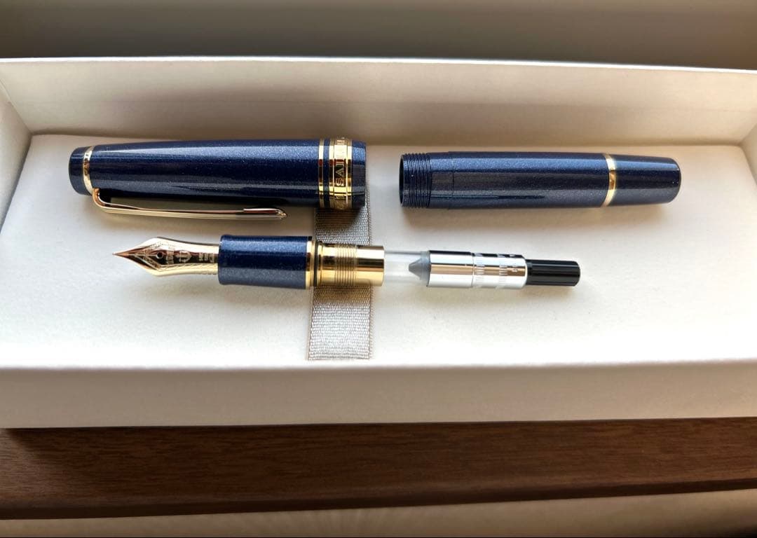 【美品】セーラー プロギアスリム ナイトブルー H-MF 箱付き