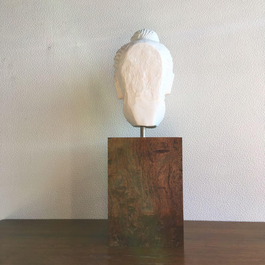 インテリア置物　石膏レプリカ　仏頭部 パキスタン　カラチ国立博物館蔵品レプリカ