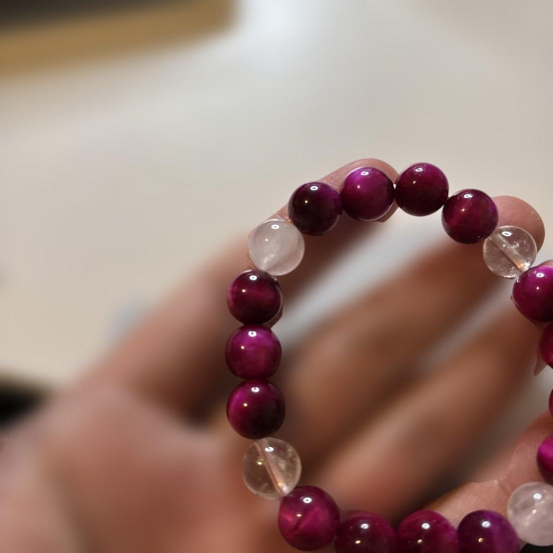 ズーンとくるよ！ピンクタイガーアイたんと水晶とローズクオーツたん！