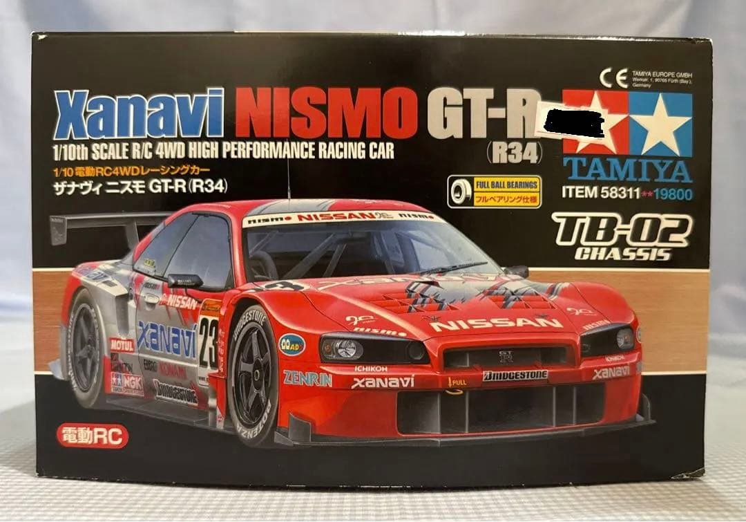 タミヤ◆ザナヴィニスモGT-R R34 TB-02シャーシ 1/10