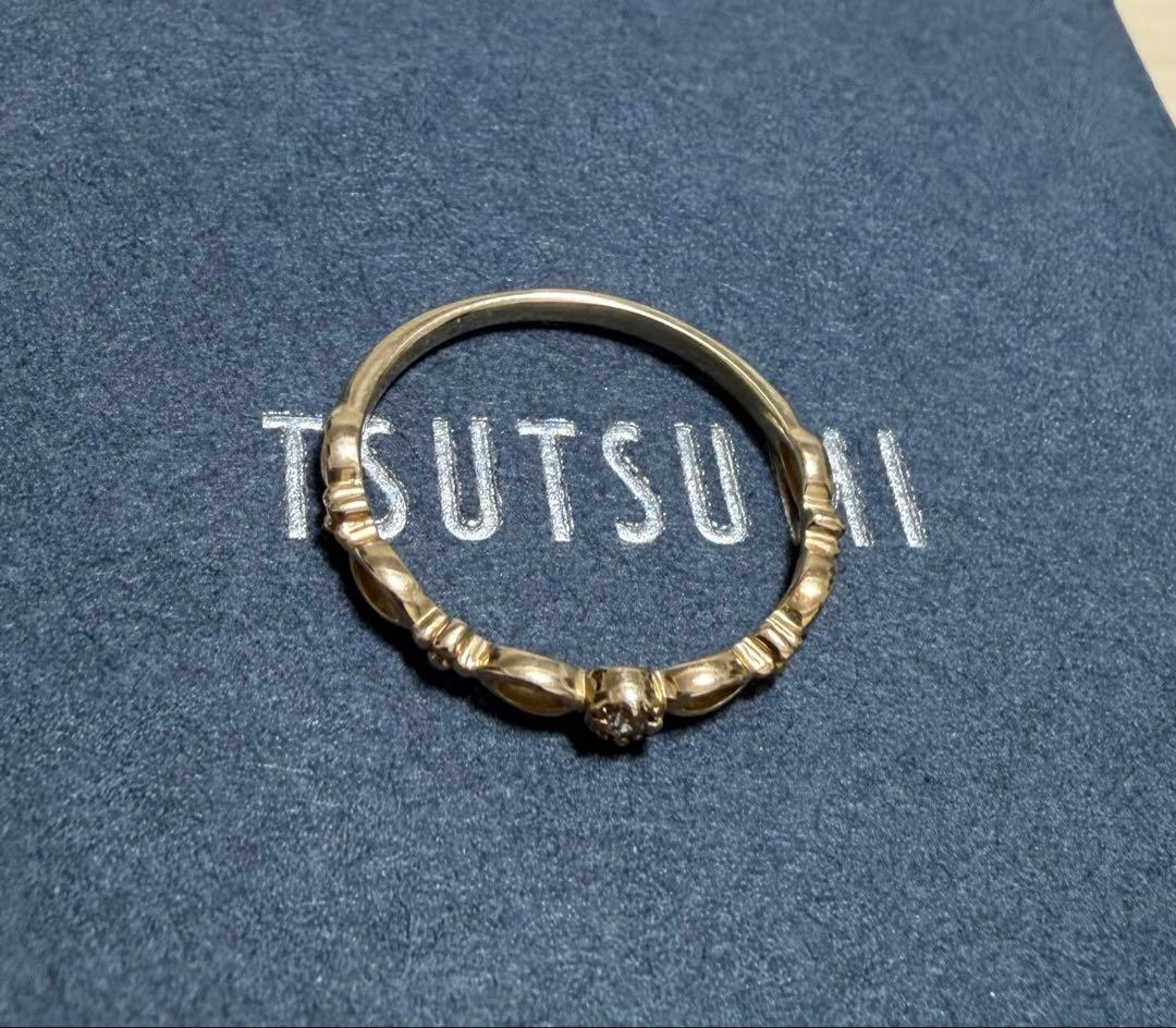 TSUTSUMI K10イエローゴールドダイヤモンドリング