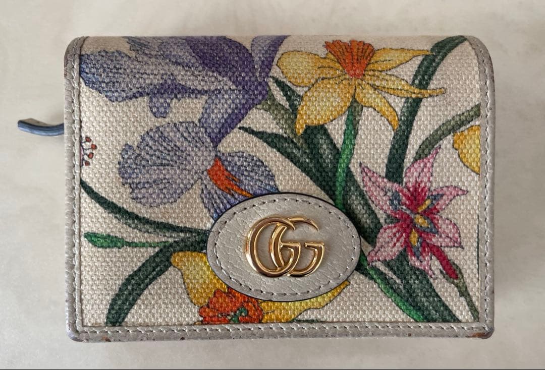【GUCCI】グッチ　フローラシリーズ　二つ折り財布