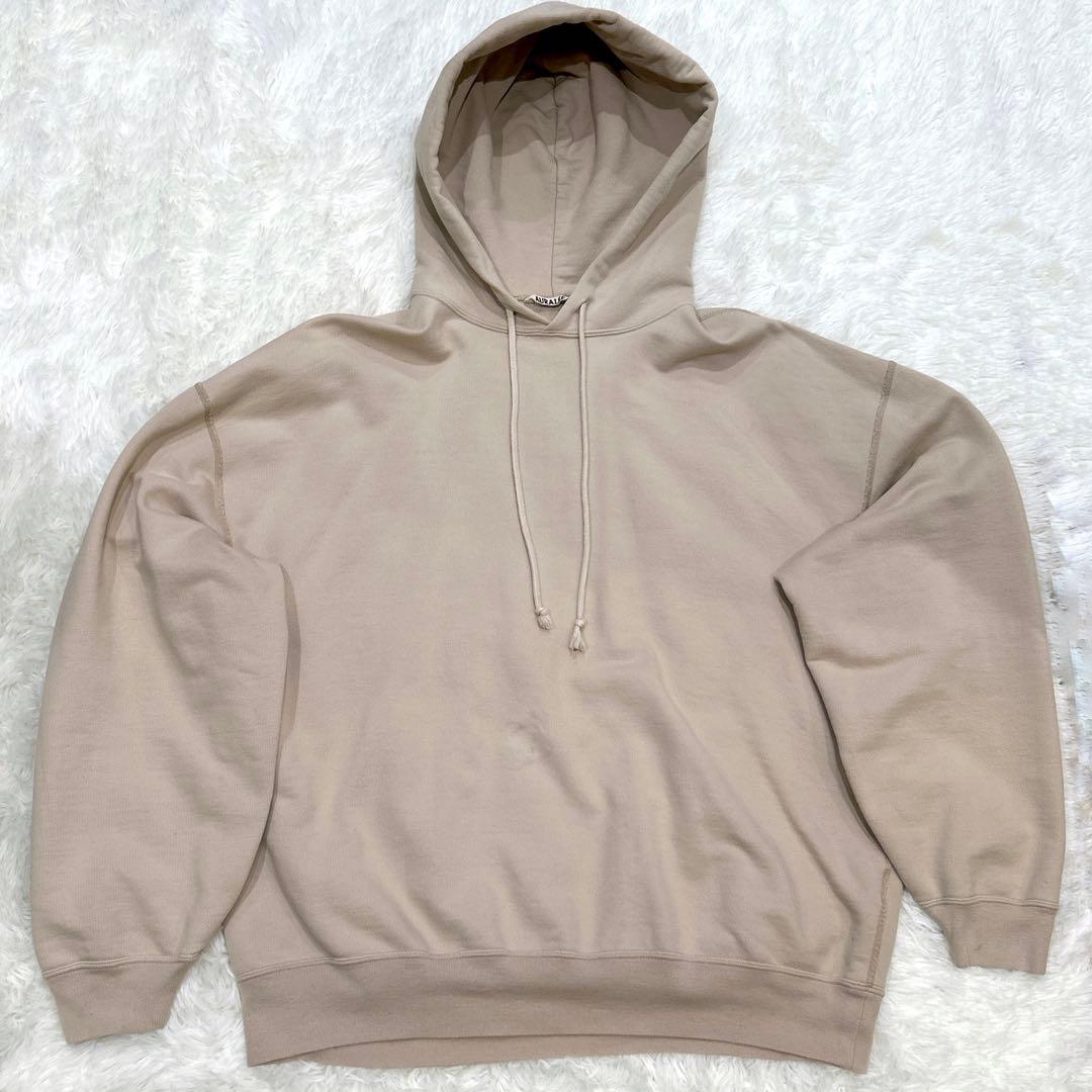 オーラリー AURALEE コットン パーカー ベージュサイズ1 オーバーサイズ
