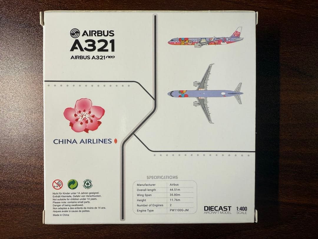 JC Wings 中華航空 A321neo B-18101 1/400