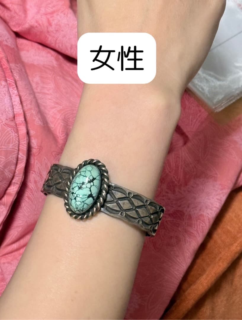 バングル ターコイズ シルバー ナバホ ハーマン・スミス インディアンジュエリー