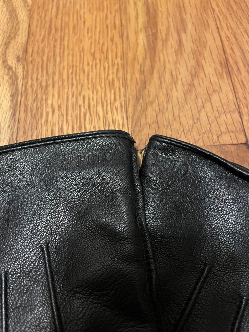 ラルフローレン　羊革手袋　シープレザー　ブラック　M/M