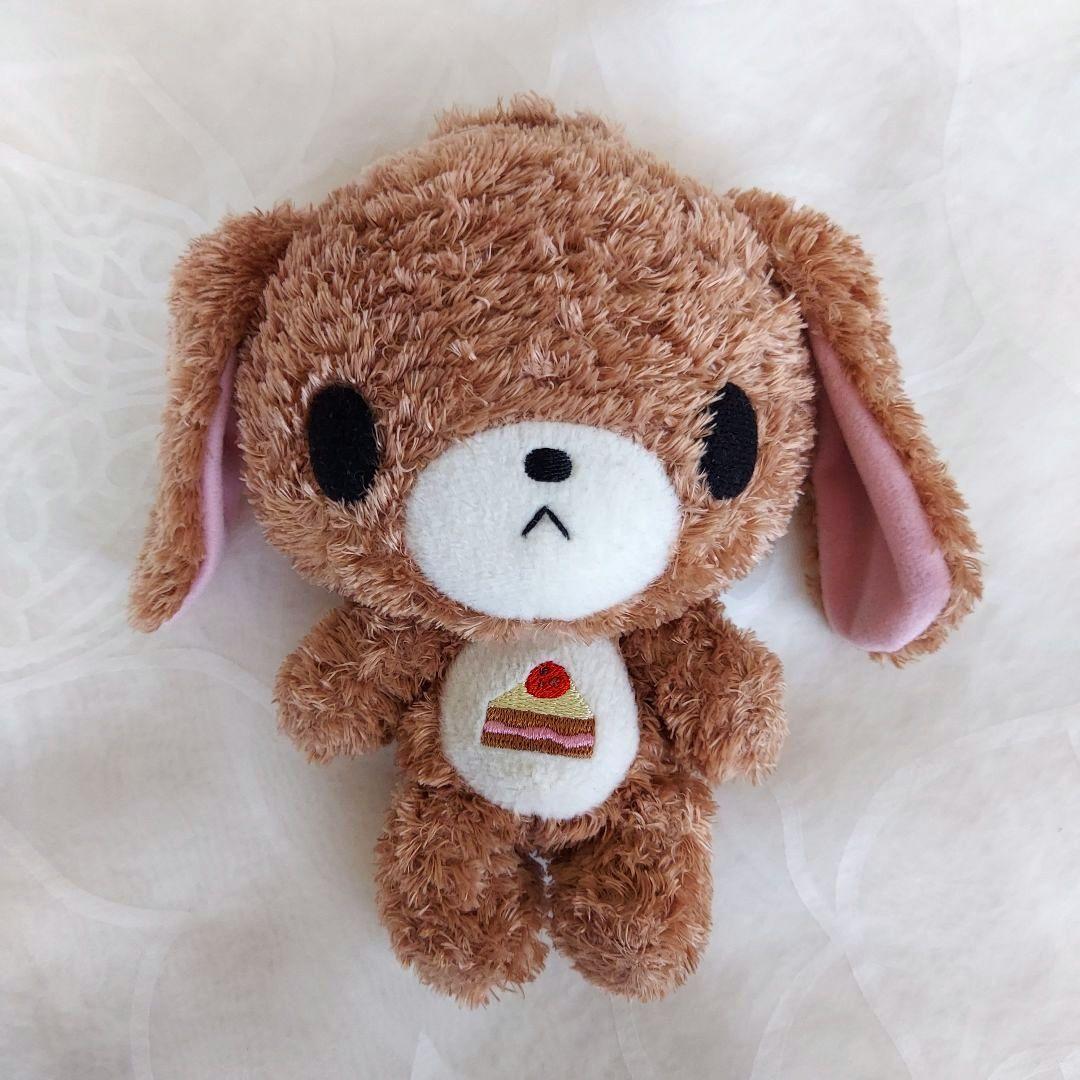 【美品】★シュガーバニーズ くろうさぬいぐるみ ケーキ刺繍 当時物 おまけ付き★