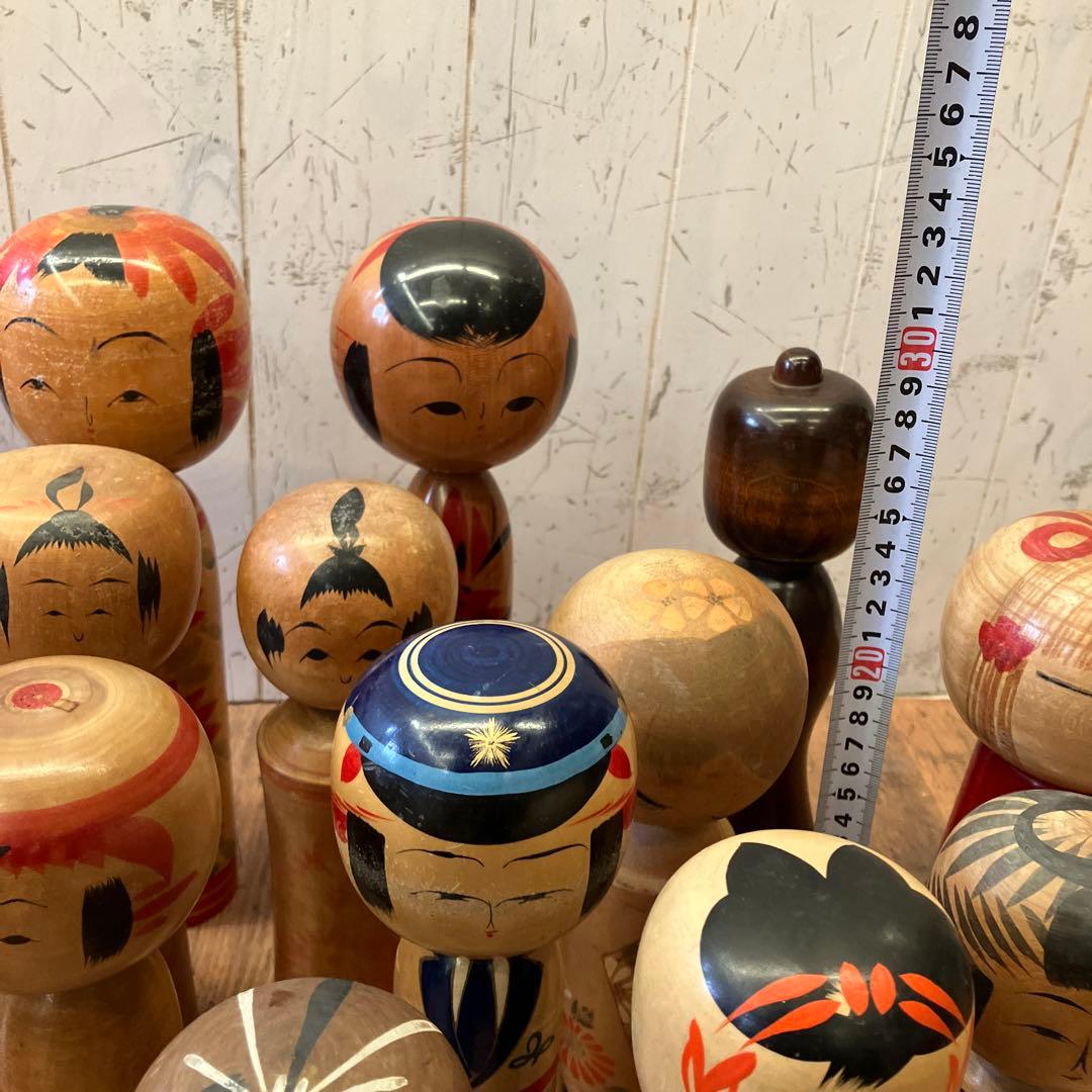 昭和レトロ こけし 小芥子 21体セット まとめ売り 日本人形 伝統工芸品