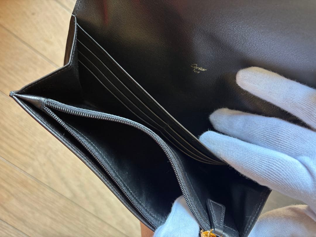 カルティエ　Cartier 長財布　 ハラコ　ゼブラ　箱付き