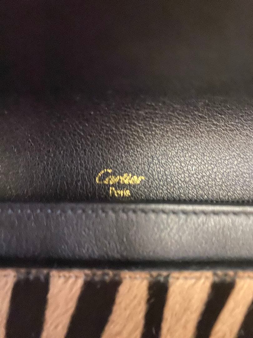 カルティエ　Cartier 長財布　 ハラコ　ゼブラ　箱付き