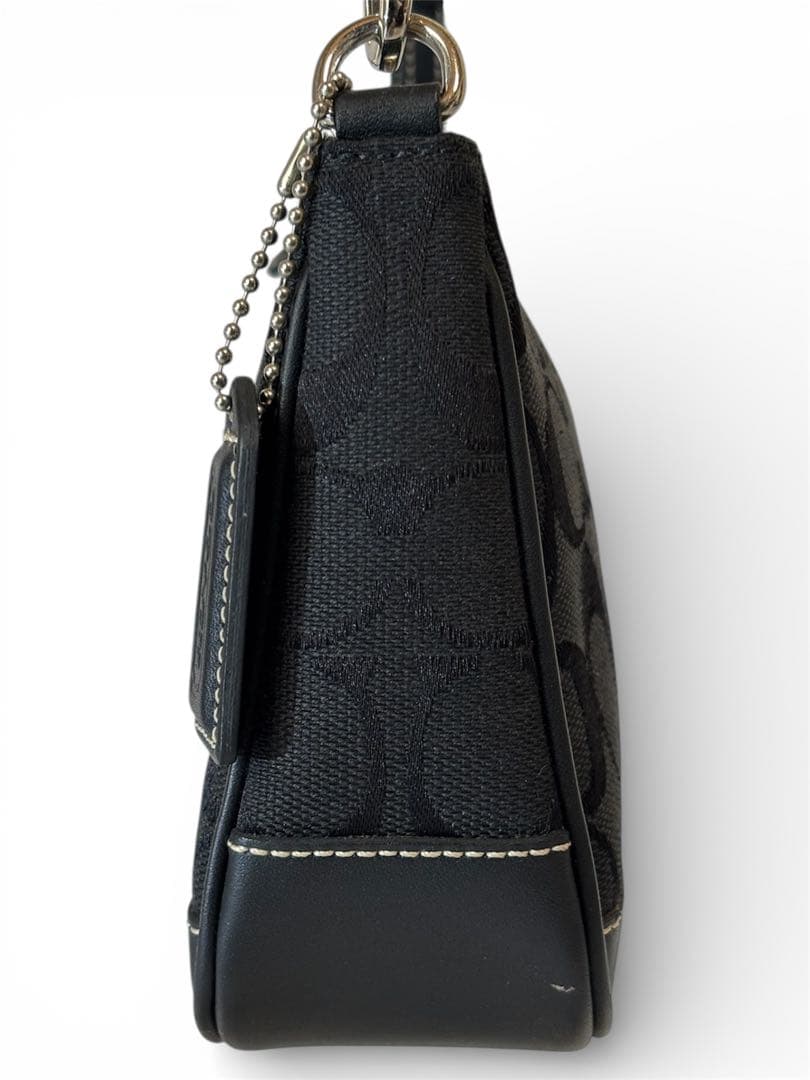 コーチ 黒 ハンドバッグ キャンバス/レザー　G22-6094