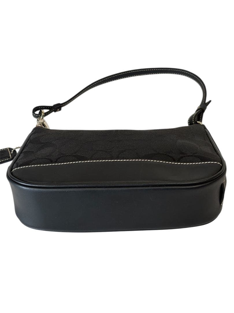 コーチ 黒 ハンドバッグ キャンバス/レザー　G22-6094