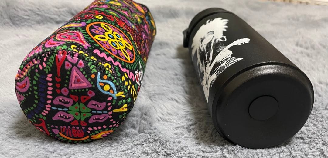 新品　HIDE X JAPAN ステンレスボトル（サイケペイント柄カバー付き）