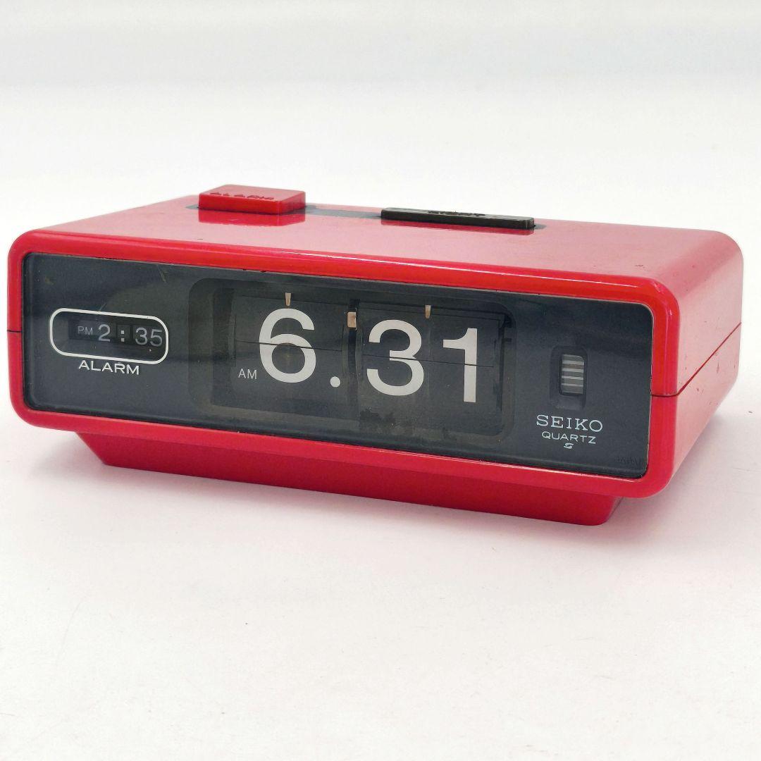 【希少 稼働】セイコー 時計 パタパタ 昭和レトロ 激レア 単1電池 QN407