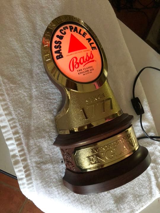 BASS 販促非売品　珍品　電飾照明ランプ　テーブルランプ