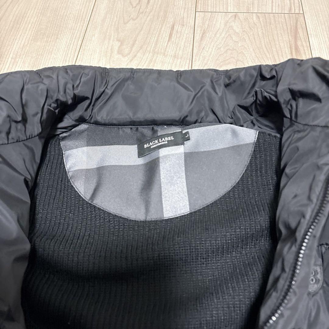 ブラックレーベルクレストブリッジ ニット切替　中綿ジャケット L