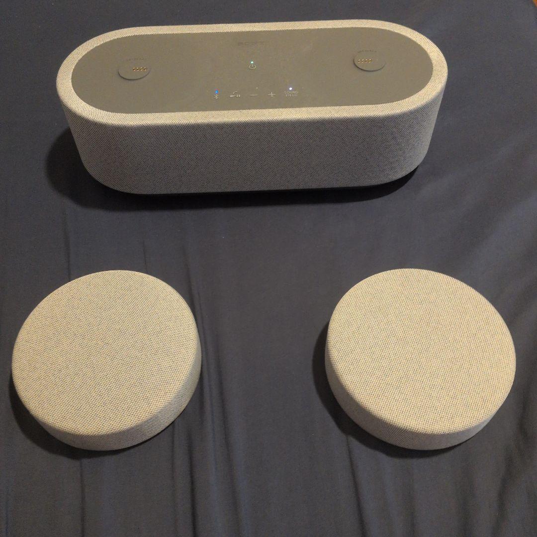 ワイヤレススピーカー グレー 2つのスピーカー sony ht-ax7