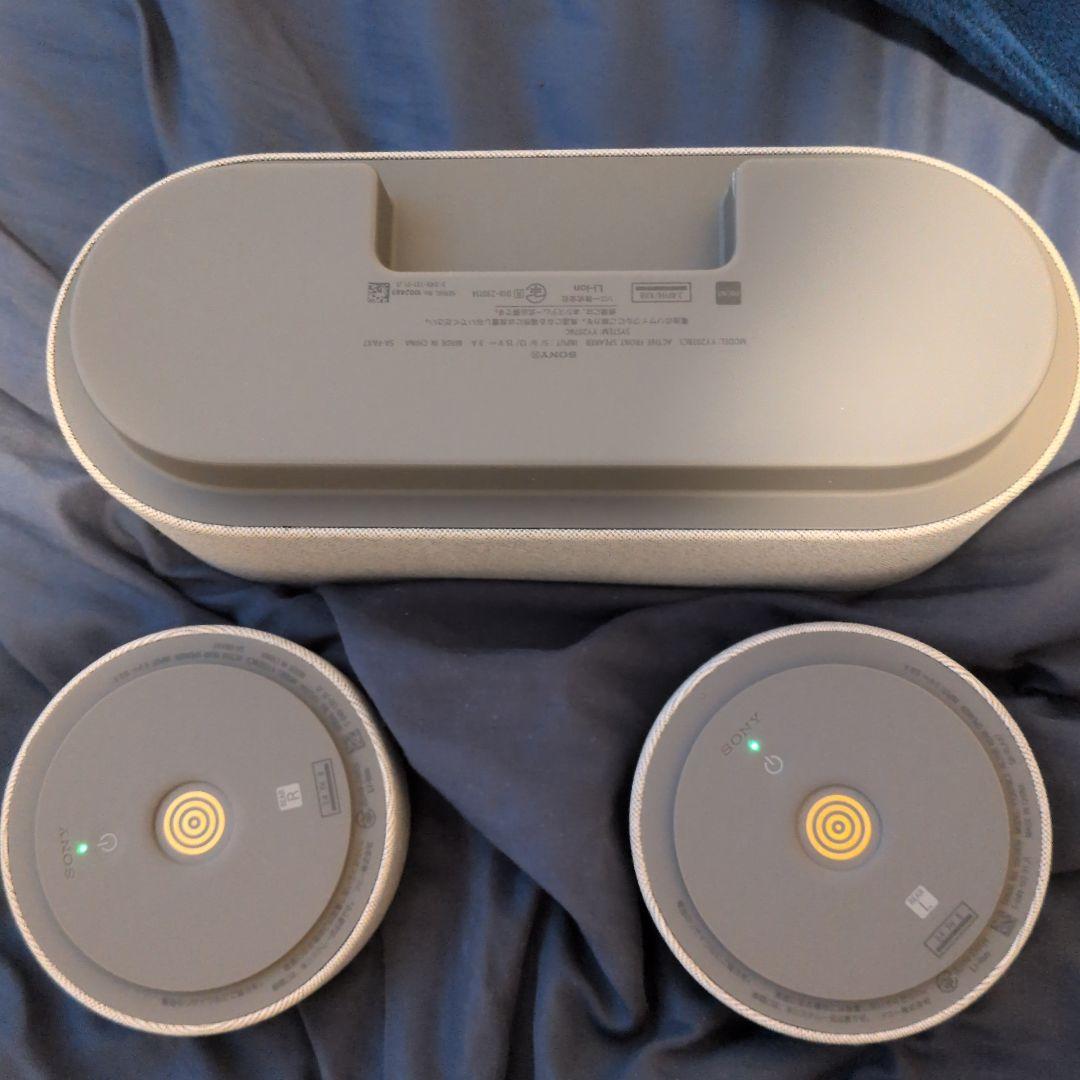 ワイヤレススピーカー グレー 2つのスピーカー sony ht-ax7