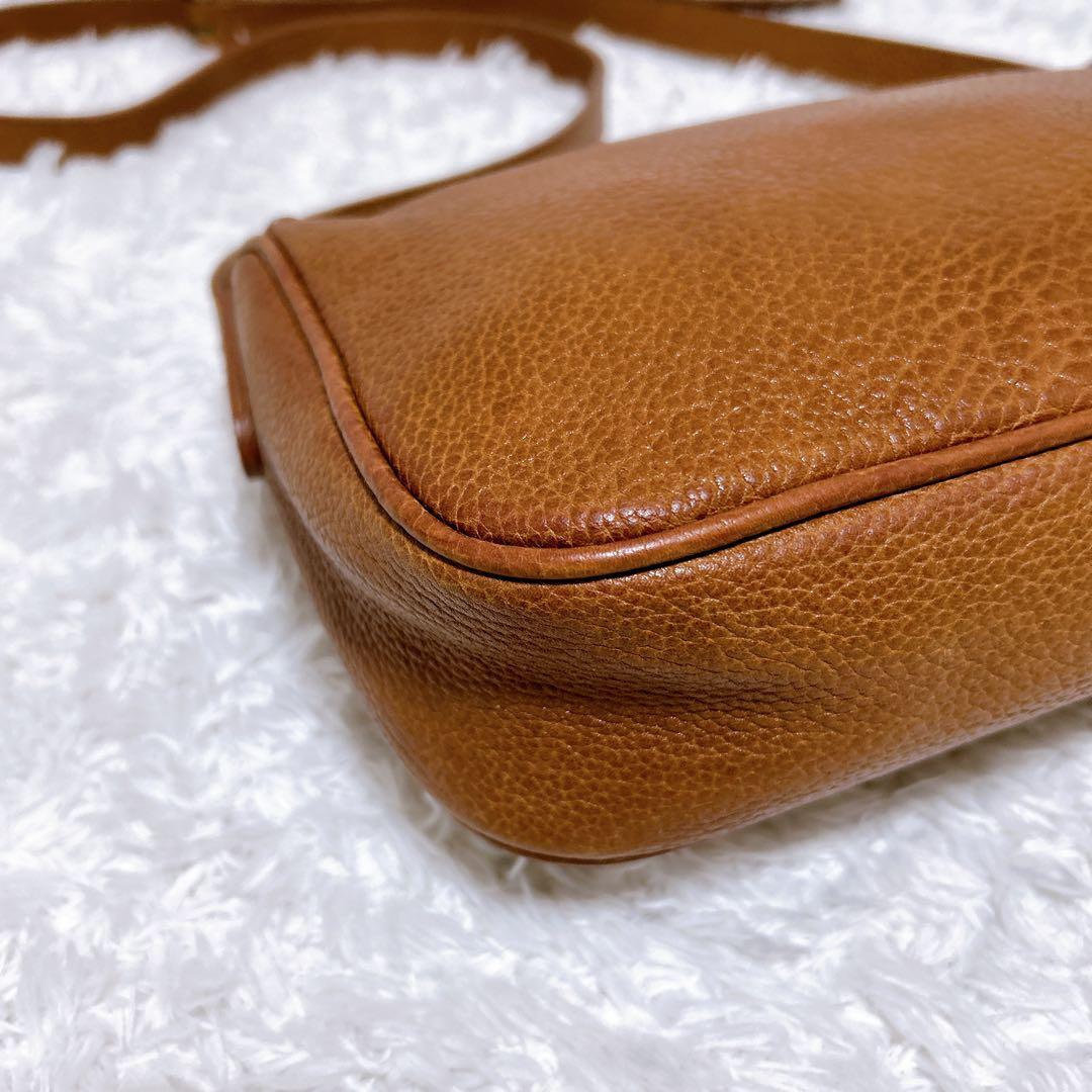 希少品✨ポロラルフローレン　ショルダーバッグ　ブラウン　ホースロゴ　ヴィンテージ