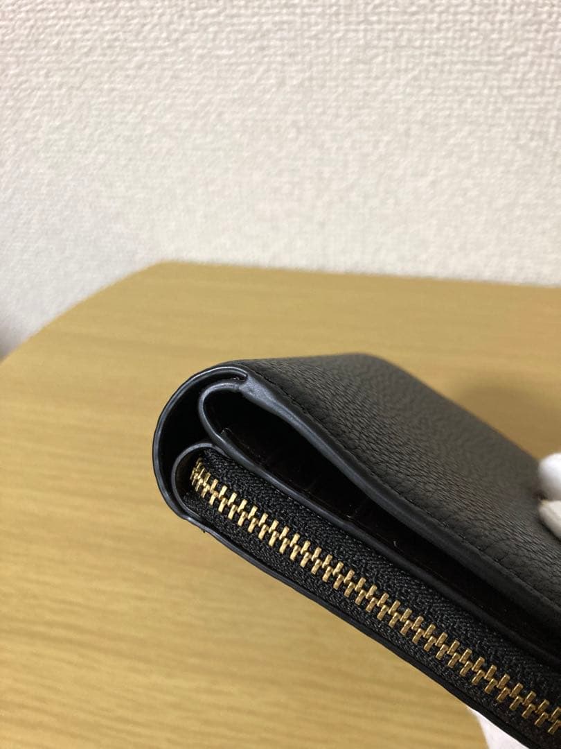 【極美品】COACH ビルフォールドウォレット　　二つ折り財布　ブラック　レザー