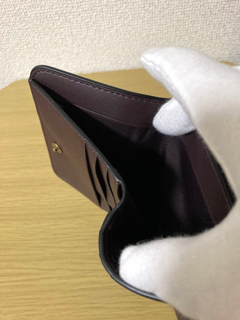 【極美品】COACH ビルフォールドウォレット　　二つ折り財布　ブラック　レザー