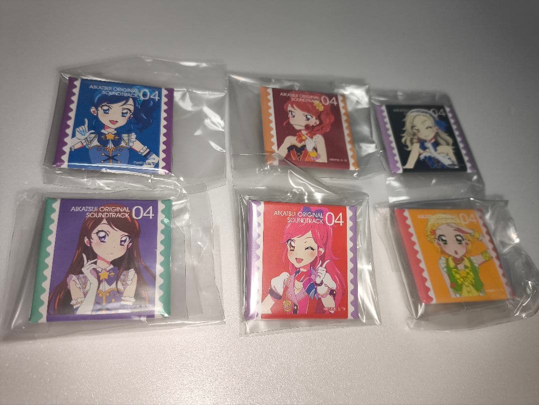 アイカツ　ミュージックフェスタ　ジャケバッジ　6枚セット　霧矢あおい　紫吹蘭　他